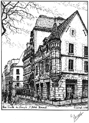 Paris 3ème - Rue Vieille du Temple, l'Hôtel Hérouët