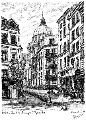 Paris Left Bank - Rue de la Montagne Sainte-Geneviève