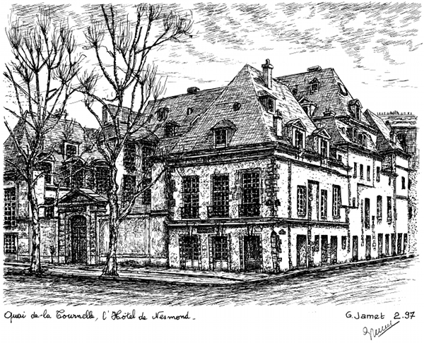 Paris Rive Gauche - Quai de la Tournelle, l'Hôtel de Nesmond