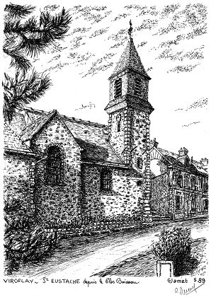Viroflay - Saint-Eustache church seen from Clos Boisseau