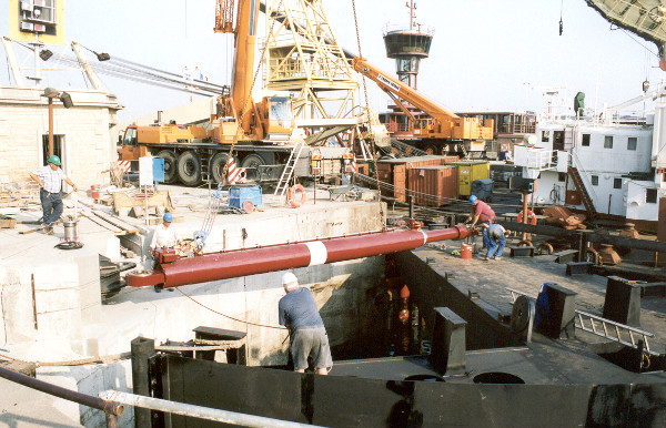 Mise en place du vérin