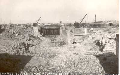 Upstream part of the lock - mars 1948