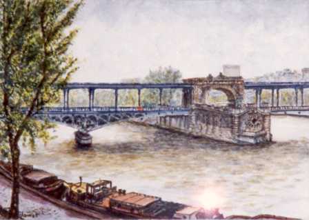 Paris - Bir-Hakeim bridge